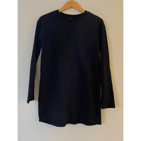 Alison Andrews Distressed Tunic Sweatshirt - Picture 2 of 8